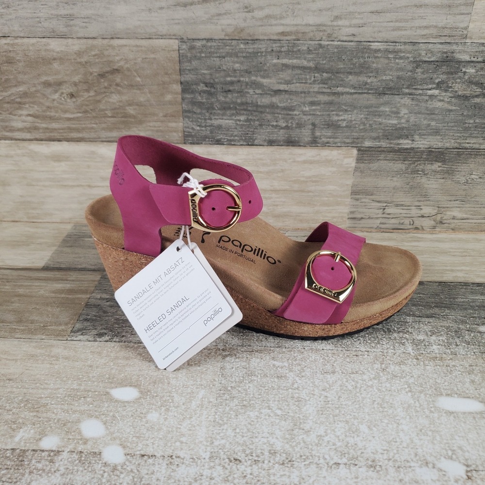 Birkenstock Soley Ring Buckle Womens Sandals Sz 6 Narrow Boysenberry Slingback